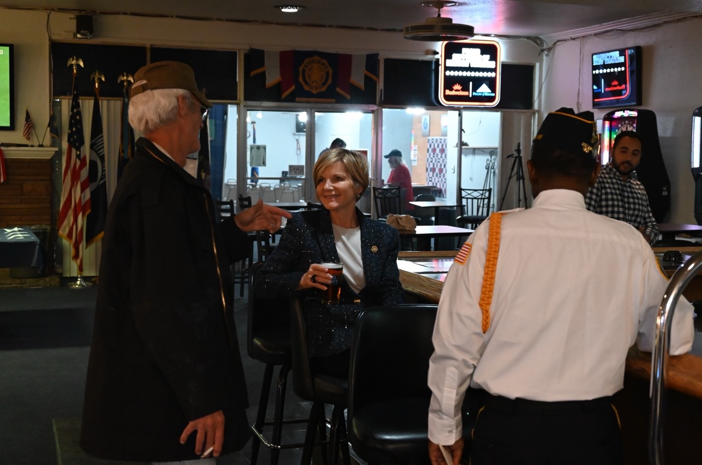 Congresswoman Lee with veterans