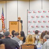 Rep. Susie Lee speaks to attendees