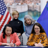 Congresswoman Lee with fellow attendees