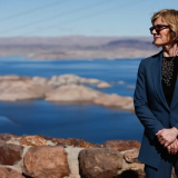 Rep. Susie Lee, D-Nev., attends a press conference to discuss the Help Hoover Dam Act at the Lakeview Scenic Overlook Friday, Feb. 20, 2026, in Boulder City. (Benjamin Hager/Las Vegas Review-Journal)