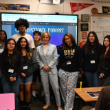 Congresswoman Lee with AP Government students