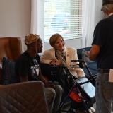 Congresswoman Lee with seniors