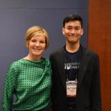 Congresswoman Lee with 2023 CAC Winner Matthew Cacuci