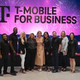 Congresswoman Lee with T-Mobile workers
