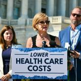 Rep. Susie Lee, D-Nev., speaks during a news conference