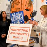 Rep. Susie Lee, D-Nev., speaks during a news conference