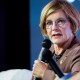 Representative Susie Lee, a Democrat from Nevada, speaks during the U.S. Chamber of Commerce’s Global Aerospace Summit in Washington, D.C., on Wednesday, Sept. 11, 2024. (Photo: Ting Shen/Bloomberg via Getty Images)