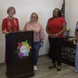 Rep. Susie Lee and attendees of Medicaid roundtable