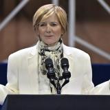 US Rep. Susie Lee (D-NV) speaks ahead of US Vice President and Democratic presidential candidate Kamala Harris during a rally in Las Vegas, Nevada, on October 31, 2024. Photo credit: David Becker / AFP/Getty Images CLICK