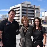 Luis Aceves, Rep. Susie Lee, and Dr. Lyndsey van der Laan