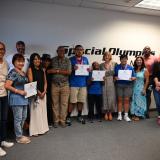 Congresswoman Lee, 2026 Special Olympics USA Medalists, and their families