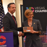 Congresswoman Lee accepting her award