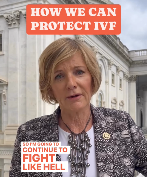 Congresswoman Lee speaking direct to camera in front of the US Capitol Building