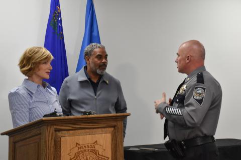 Reps. Lee and Horsford and NSP Major Simpson