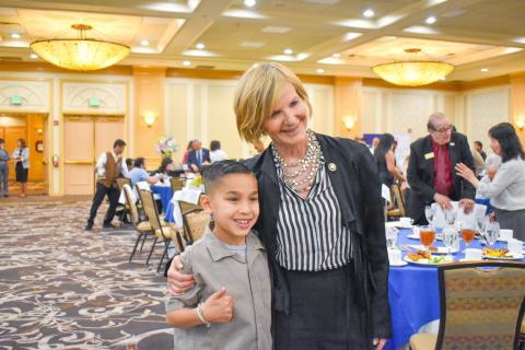 Rep. Lee and Attendee