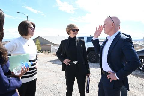 Senator Cortez Masto, Congresswoman Lee, and Olympia Companies Executive VP Chris Armstrong