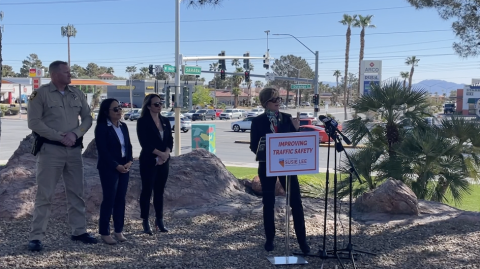 Congresswoman Lee presenting CPF funding