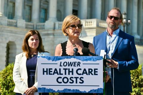 Rep. Susie Lee, D-Nev., speaks during a news conference