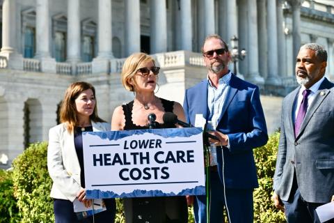 Rep. Susie Lee speaks during a news conference