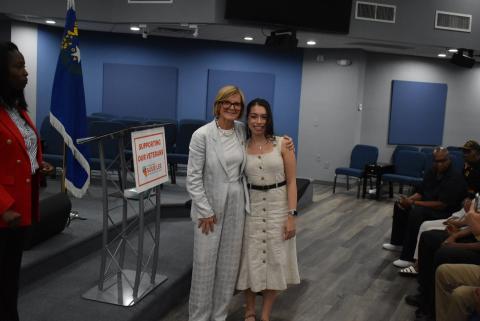 Rep. Lee and Attendee