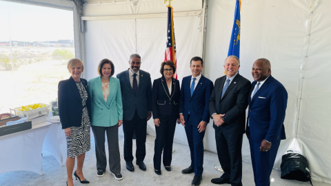 Congresswoman Lee and fellow attendees