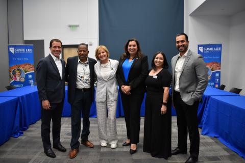 Rep. Susie Lee and attendees of roundtable