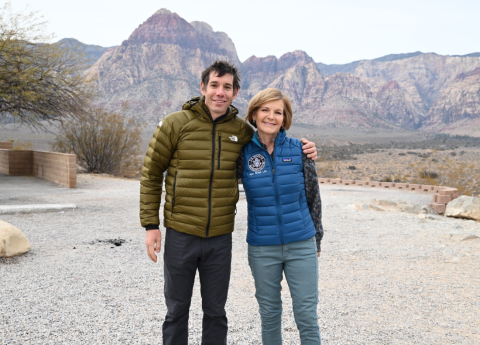 Congresswoman Lee and Alex Honnold