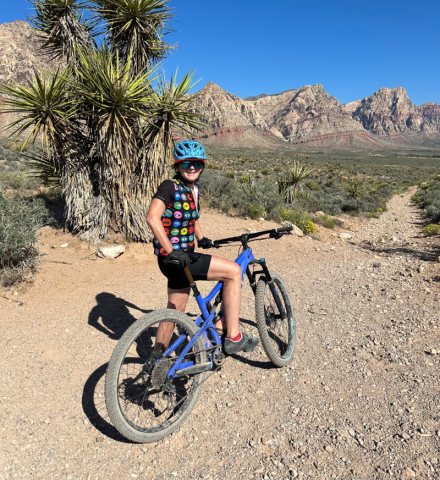 Congresswoman Lee biking