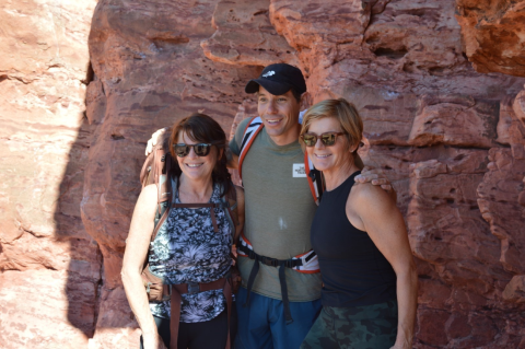 Congresswoman Lee climbing with Alex Honnold