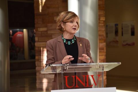 Rep. Susie Lee, D-Nev., speaks during a news conference
