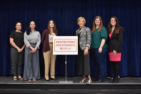 Claire DiPinto, State Senator Shelly Cruz-Crawford, Amanda Morgan, Rep. Susie Lee, Rebecca Dirks Garcia, and Catherine Nielsen