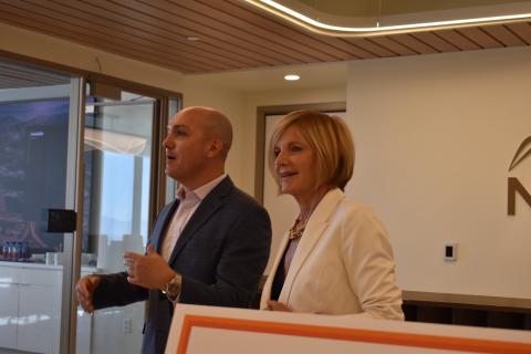 Matt Sloustcher and Rep. Lee