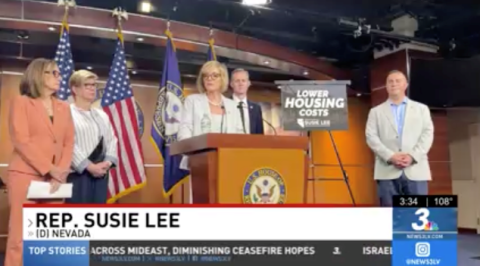 Rep. Susie Lee speaks during a news conference