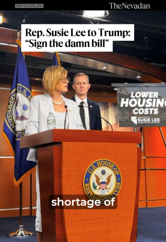Rep. Susie Lee speaks during a news conference