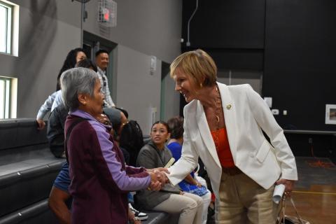 Rep. Lee and Attendee