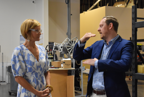 Congresswoman Lee and Carbon SiC Technologies, Inc. CEO Clifford Leonard