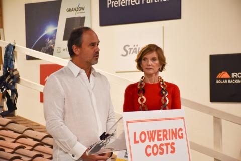 Congresswoman Susie Lee (NV-03) joined Steve Hamile, Sol-Up Chief Operation Officer and Nevada Solar Association Chair