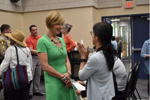 Rep. Lee and Attendee