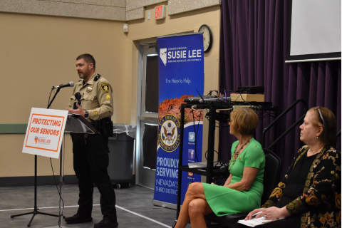 Rep. Susie Lee and Speakers of Senior Scam Event