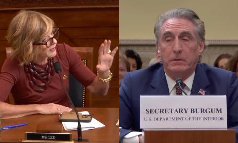 Rep. Susie Lee questions Secretary Burgum