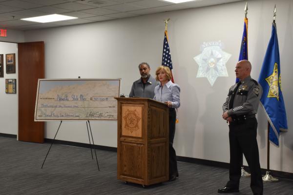 Reps. Horsford and Lee and NSP Major Simpson at Press Conference