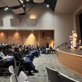 Congresswoman Lee speaking to DOHS Students