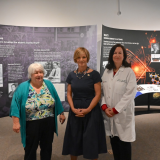 Congresswoman Lee with Linda Chase and Dr. Laura Shaw