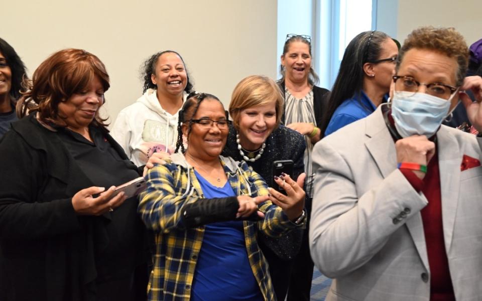 Congresswoman Lee with participants
