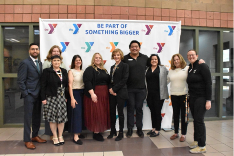 Rep. Susie Lee and YMCA staff pose for photo