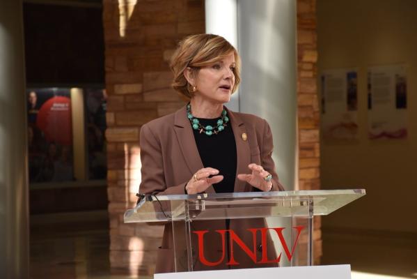 Rep. Susie Lee, D-Nev., speaks during a news conference
